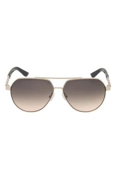 Guess 59mm Navigator Gradient Sunglasses In Gray