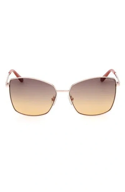 Guess 59mm Square Sunglasses In Brown