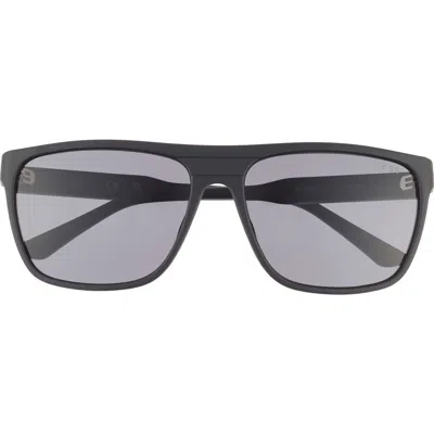 Guess 59mm Square Sunglasses In Matte Black/smoke
