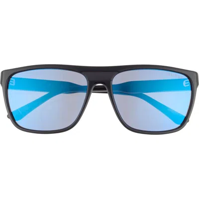 Guess 59mm Square Sunglasses In Shiny Black/smoke Mirror
