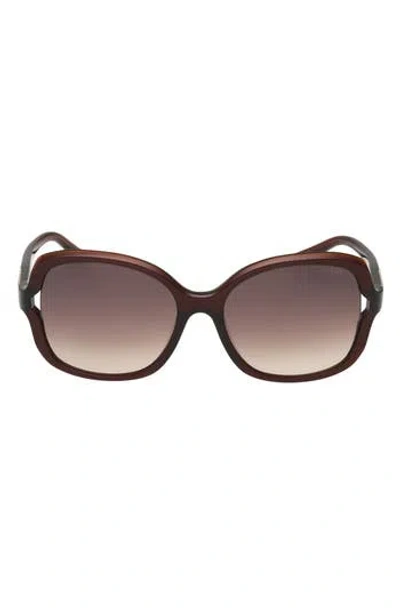 Guess 60mm Butterfly Gradient Sunglasses In Brown
