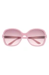 Guess 60mm Butterfly Gradient Sunglasses In Pink