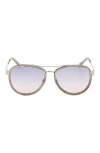 Guess 60mm Pilot Sunglasses In Gray