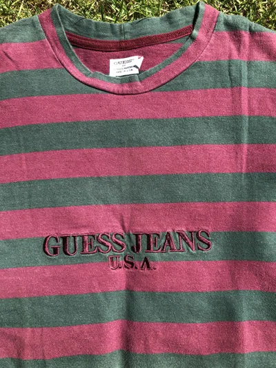 Pre-owned Guess 90's  Jeans Usa Embroidered Striped Asap Rocky Style In Multi