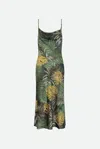 Guess Abito Midi Floreale Multicolore In Multicolore