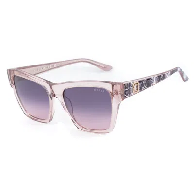 Guess Beige Acetate Sunglasses In Pink