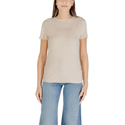 Guess Active Beige Cotton T-shirt In Neutral