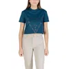Guess Active Black Cotton T-shirt In Blue
