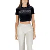 Guess Active Black Polyester T-shirt In Black