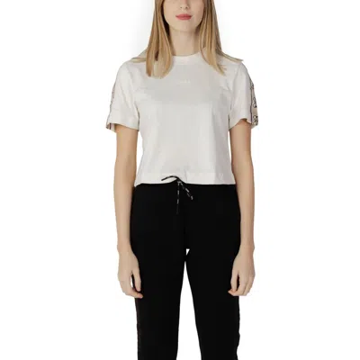 Guess Active Cream Cotton T-shirt In White