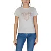 Guess Active Cream Cotton T-shirt In White