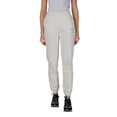 Guess Active Cream Polyester Joggers Workout Pant In White