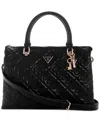 Guess Adelasia Multi Compartment Small Satchel In Black