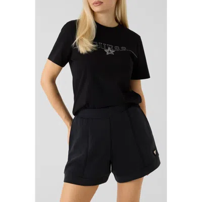 Guess Agena Logo T-shirt In Black