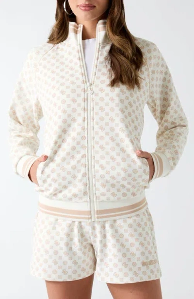 Guess Aggie Full Zip Sweatshirt In Multi