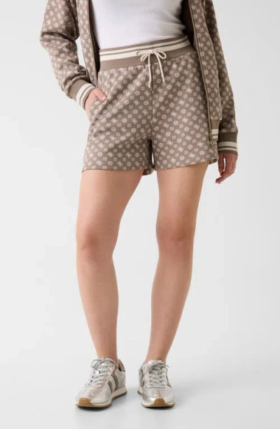 Guess Aggie Tie Waist Shorts In Brown