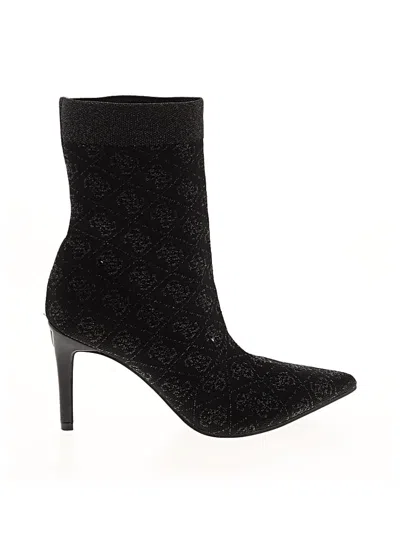 Pre-owned Guess Ankle Boots In Black