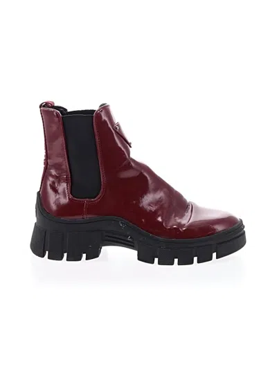 Pre-owned Guess Ankle Boots In Red