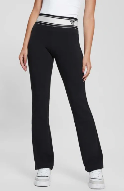 Guess Anna Logo Pants In Jet Black A996