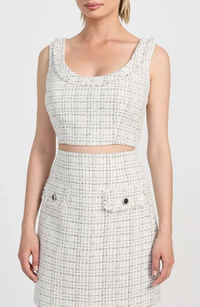 Guess Annamaria Metallic Tweed Crop Top