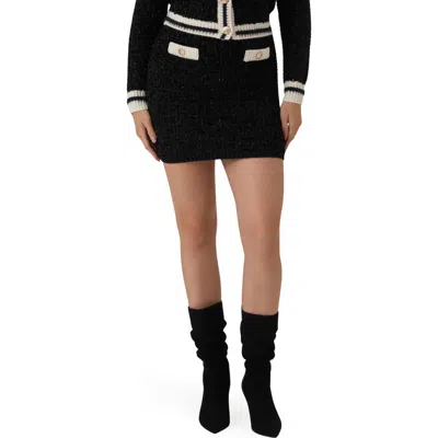 Guess Aomori Sweater Miniskirt In Jblack-black