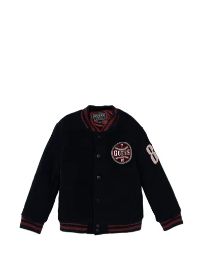 Guess Appliqué Bomber Jacket In Black