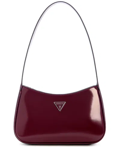Guess Arnela Top Zip Small Shoulder Bag In Burgundy