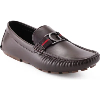 Guess Askers Driver Loafer In Burgundy