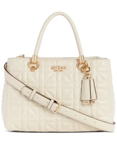 Guess Assia High Society Satchel In Stone