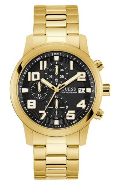 Guess Atticus Goldtone Chronograph Bracelet Watch, 44mm