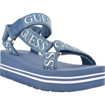 Guess Avin Platform Sandal In Multi