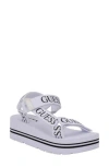 Guess Avin Platform Sandal In Multi