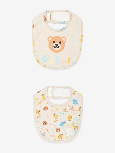 Guess Kids'  Baby Animal Dream Bib Set In Ivory