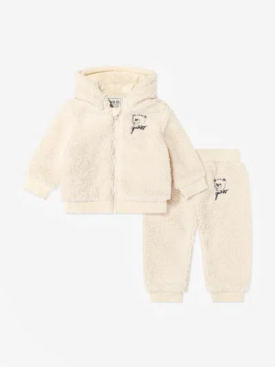 Guess Baby Bear Logo Tracksuit In Brown