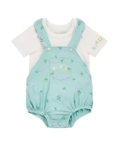 Guess Baby Boy Bodysuit And Bubble Coverall In White