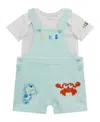Guess Baby Boys 2-piece Bodysuit And Terry Overall Set