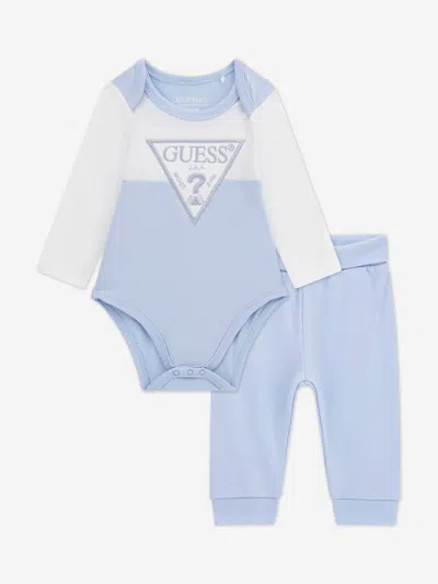 Guess Kids' Baby Boys Bodysuit And Pants Set In Blue