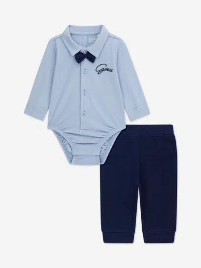 Guess Baby Boys Bodysuit And Pants Set In Black