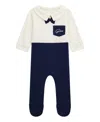 Guess Baby Boys Brushed Interlock Coverall In Black