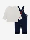 Guess Baby Boys Dungaree Set In White