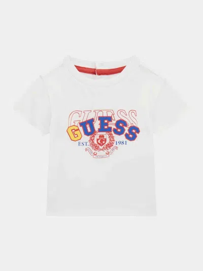 Guess Baby Boys Logo T-shirt In White
