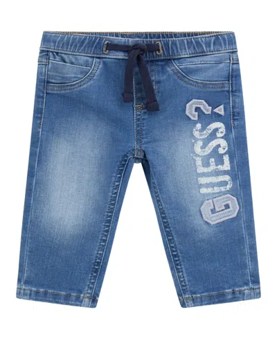 Guess Baby Boys Stretch Denim Pull-on Jeans In Blue