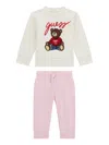 Guess Baby Boys Teddy Bear Tracksuit In Ivory