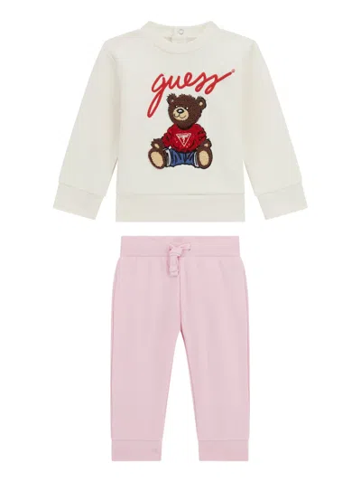 Guess Baby Boys Teddy Bear Tracksuit In Ivory