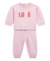 Guess Logo-embellished Tracksuit In Pink