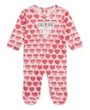 Guess Baby Girl Printed Long Sleeve Coverall In Multi
