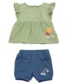 GUESS BABY GIRL SHORT SLEEVE TOP AND DENIM SHORT
