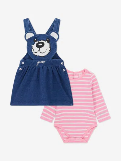 Guess Baby Girls Bear Skirtall Set In Multi