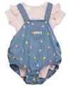 GUESS BABY GIRLS BODYSUIT AND EMBROIDERED BUBBLE