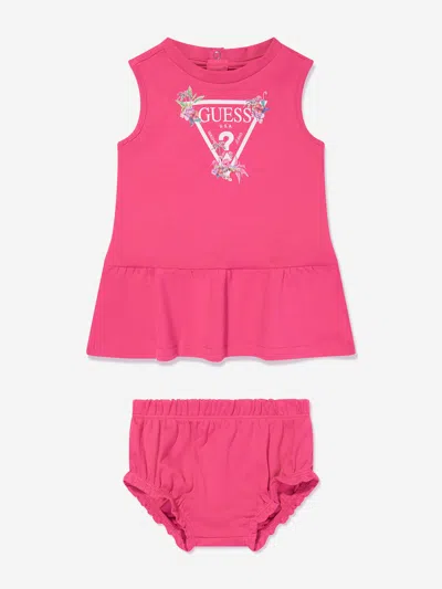 Guess Baby Girls Dress With Knickers In Pink